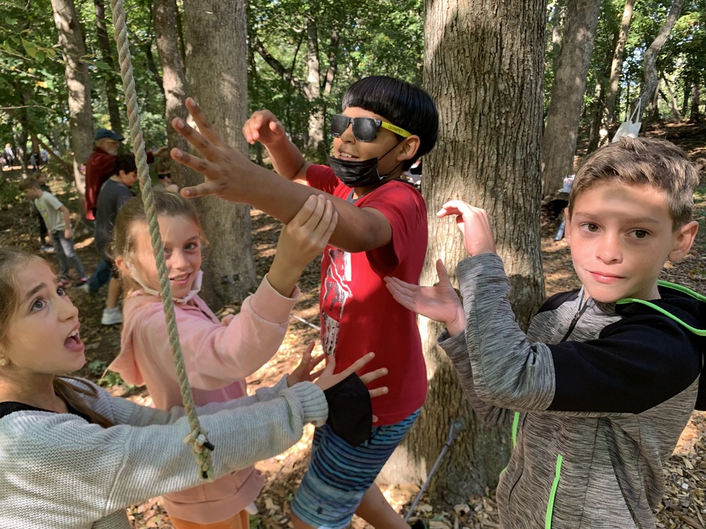 Sag Harbor Elementary and outdoor obstacles at Camp Quinipet