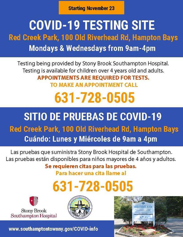 Town of Southampton COVID-19 Testing Sites