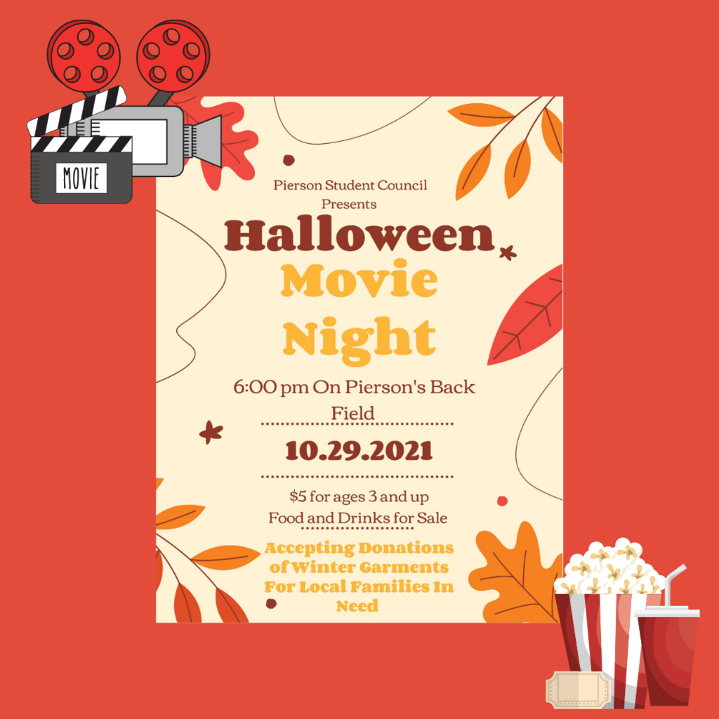 Halloween Movie Night  sponsored by the High School Student Council