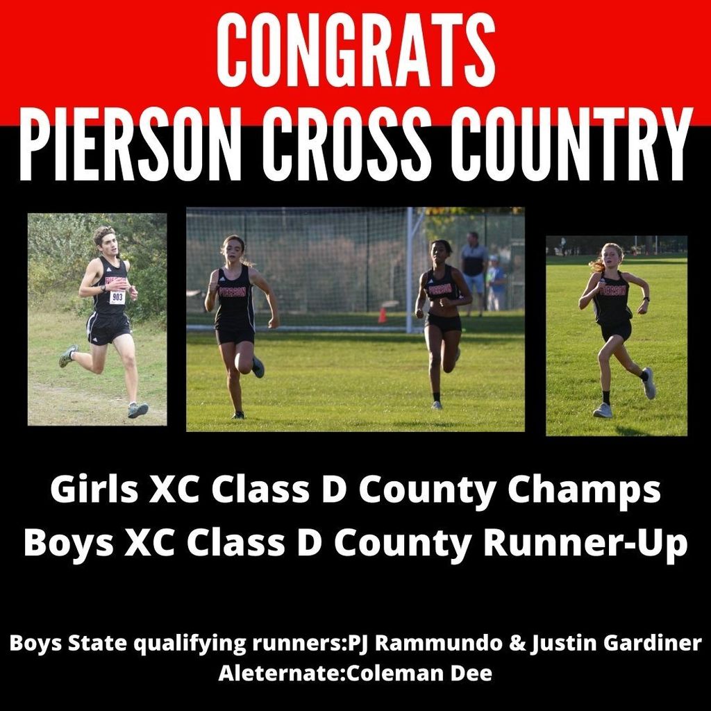 Congrats Pierson Cross Country